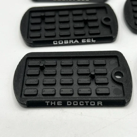GI Joe COBRA Figure Dog Tag Display Stand Base x 8 Baroness COBRA EEL 2009 - Picture 3 of 7